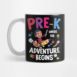 Pre K Where The Adventure Begins Back To School Gift Mug